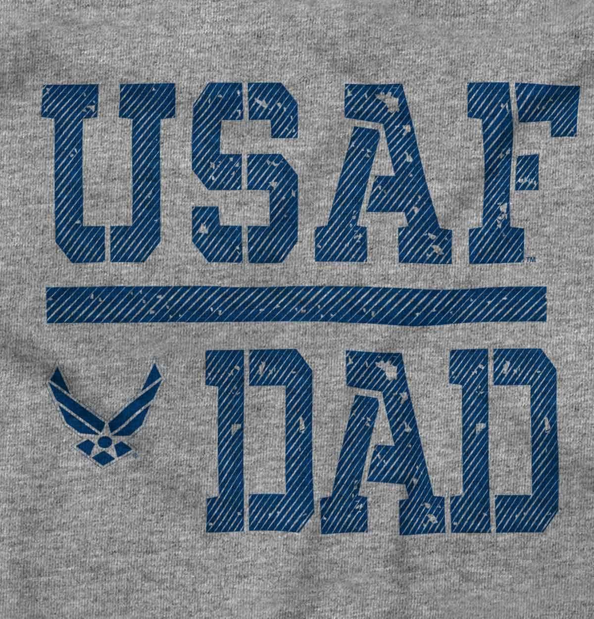 imageBrisco Brands US Air Force USAF Dad Military Father Hoodie Hooded Sweatshirt MenSport Grey