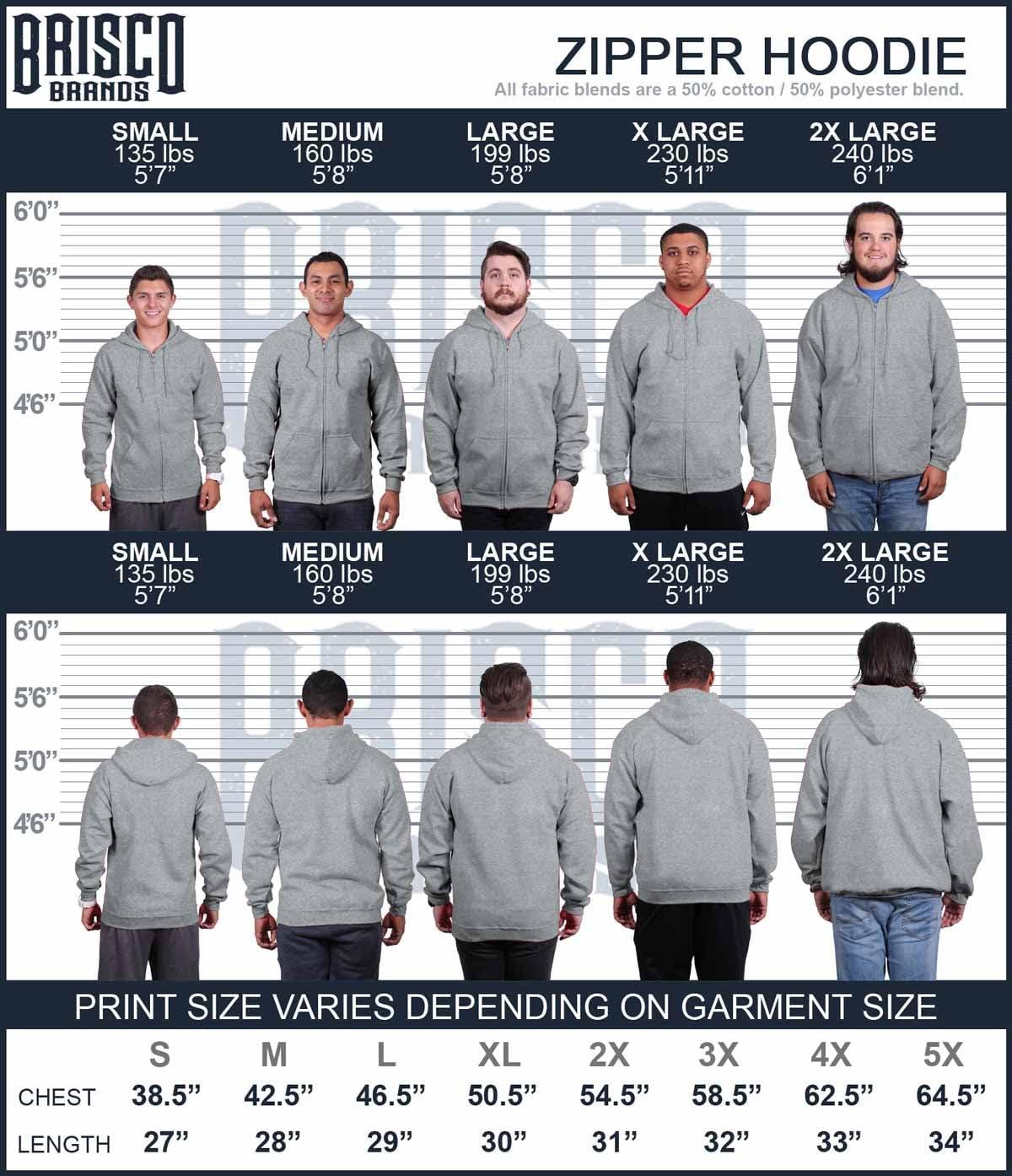 imageBrisco Brands US Air Force USAF Dad Military Father Zip Hoodie Sweatshirt MenSport Grey
