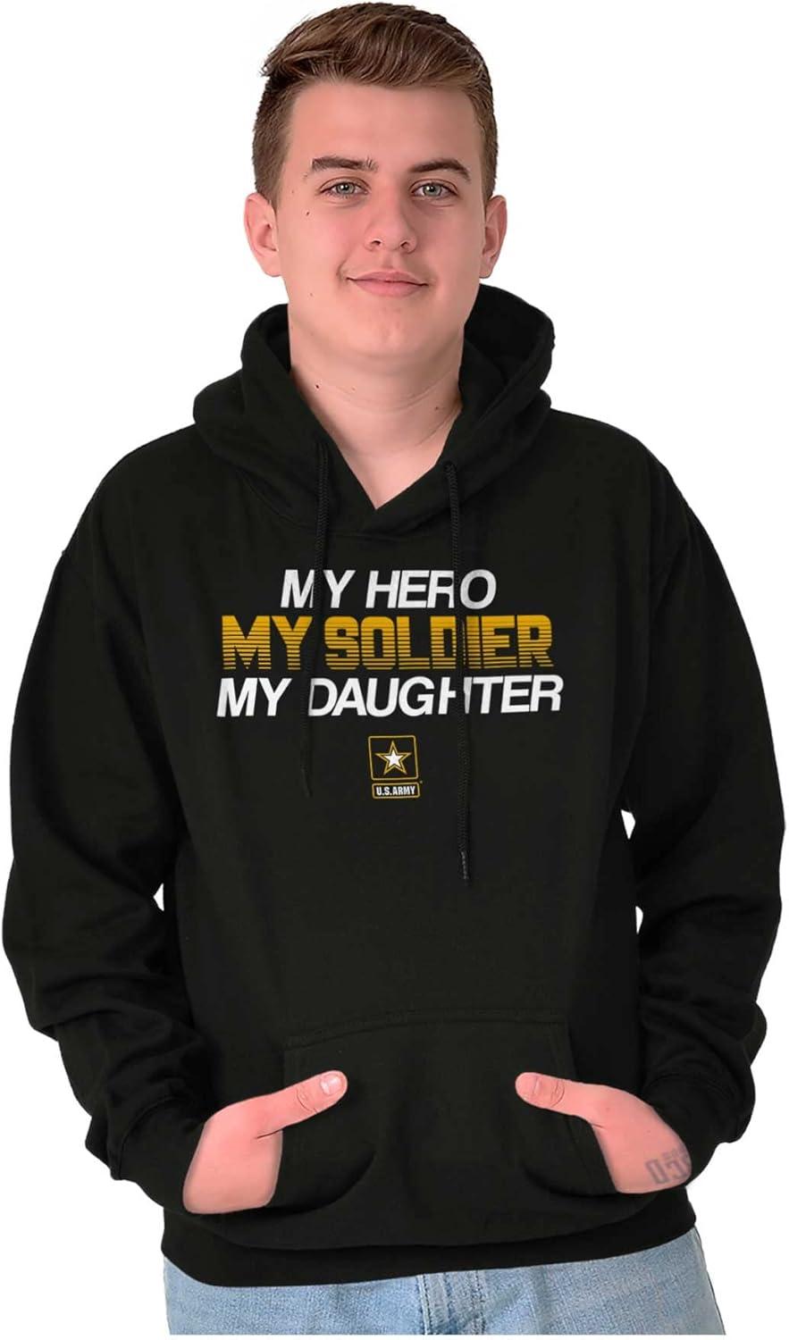 imageBrisco Brands US Army My Daughter Soldier Hero Hoodie Sweatshirt Women MenBlack