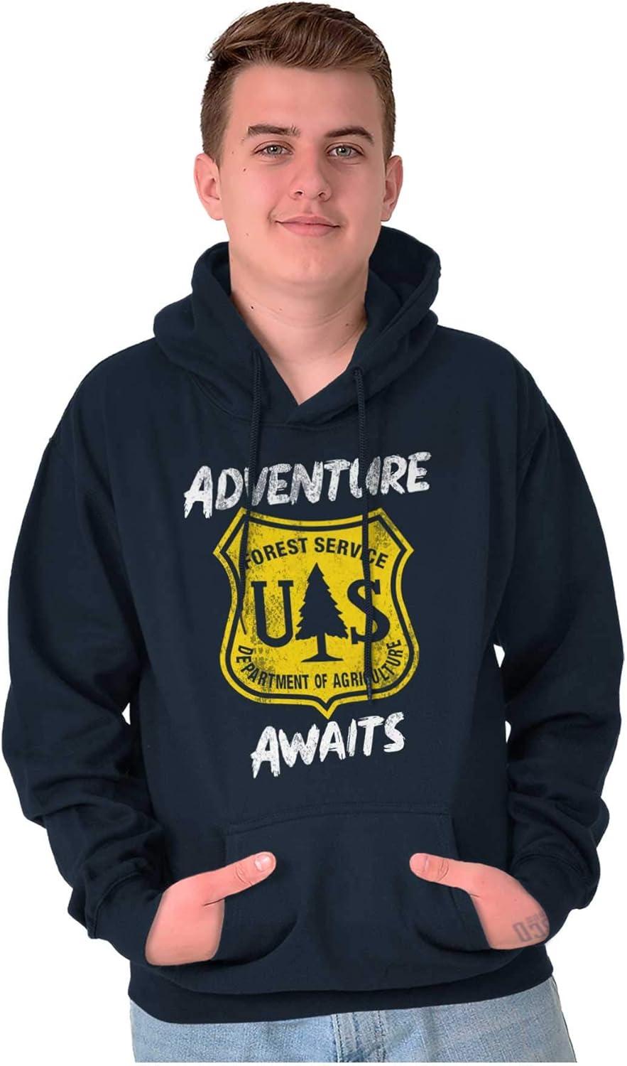 imageBrisco Brands US National Forest Service Adventure Hoodie Sweatshirt Women MenNavy