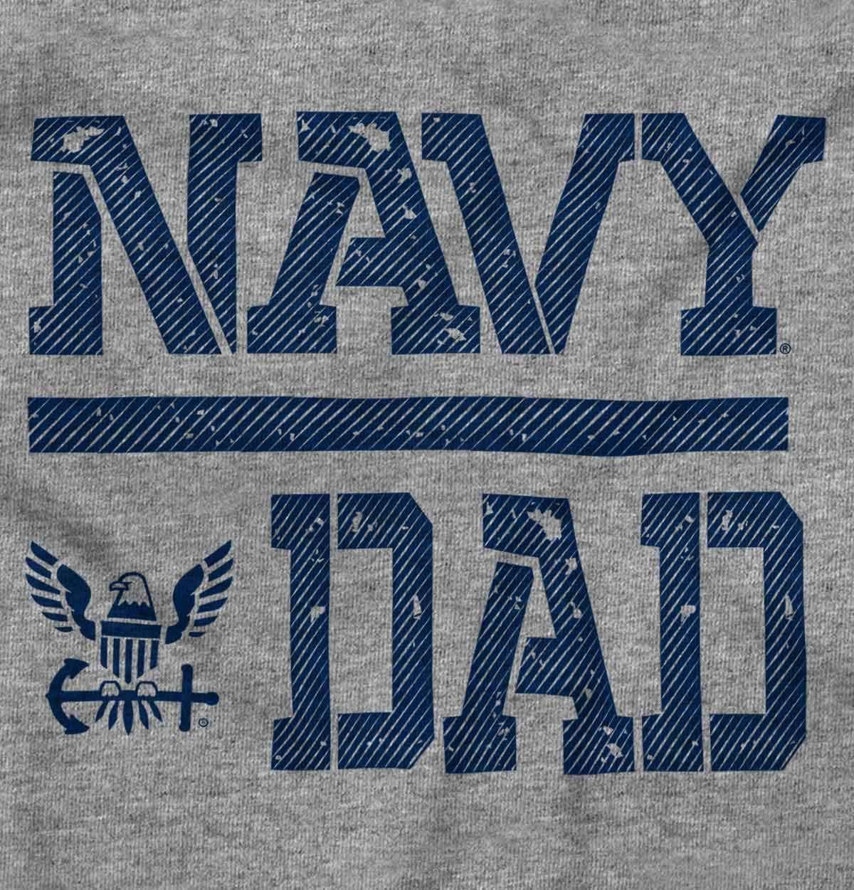 imageBrisco Brands US Navy Dad Military Anchor Logo Zip Hoodie Sweatshirt MenSport Grey