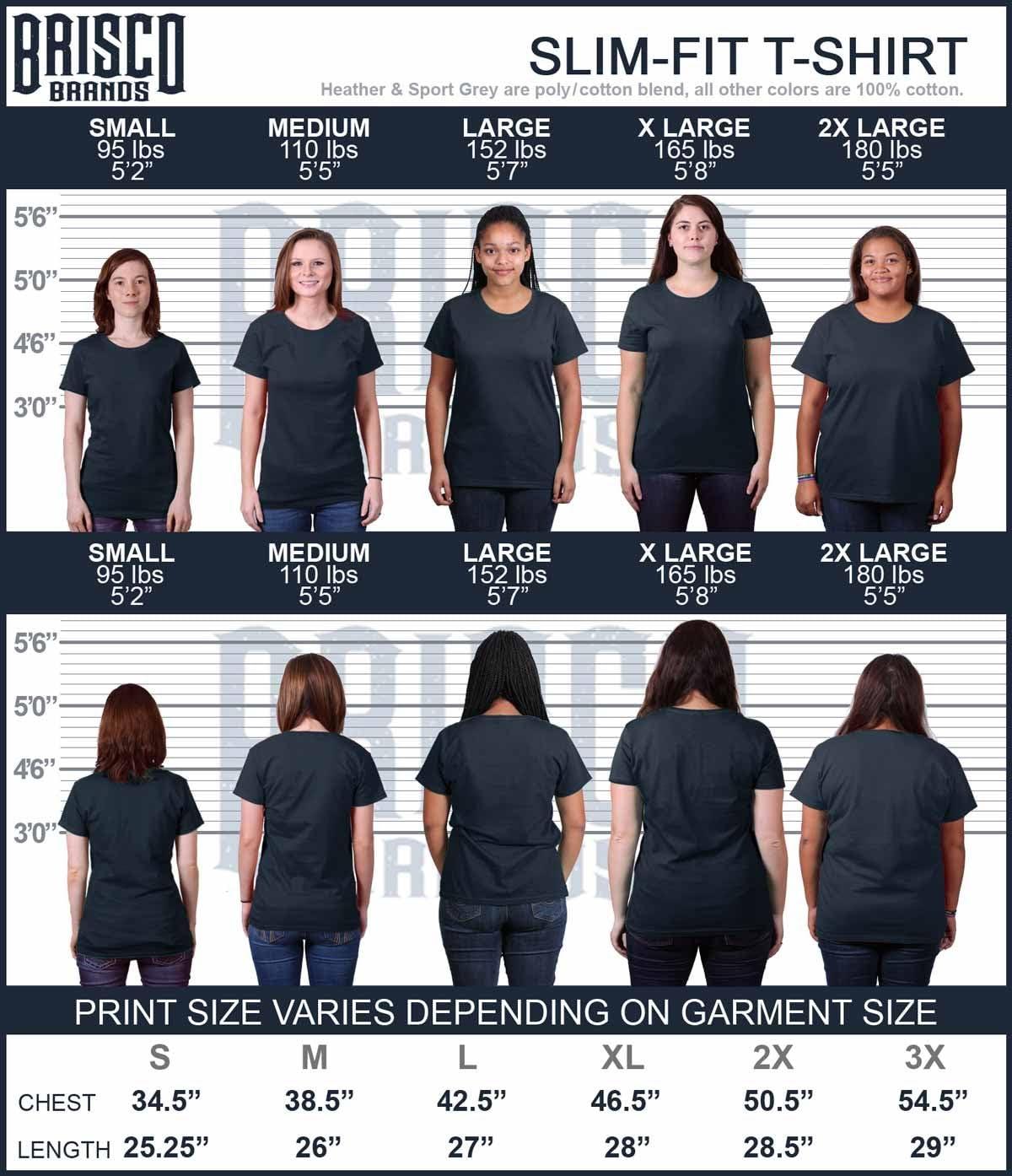 imageBrisco Brands US Navy Mom Military Support Ribbon Womens Slim Fit Graphic TeeNavy
