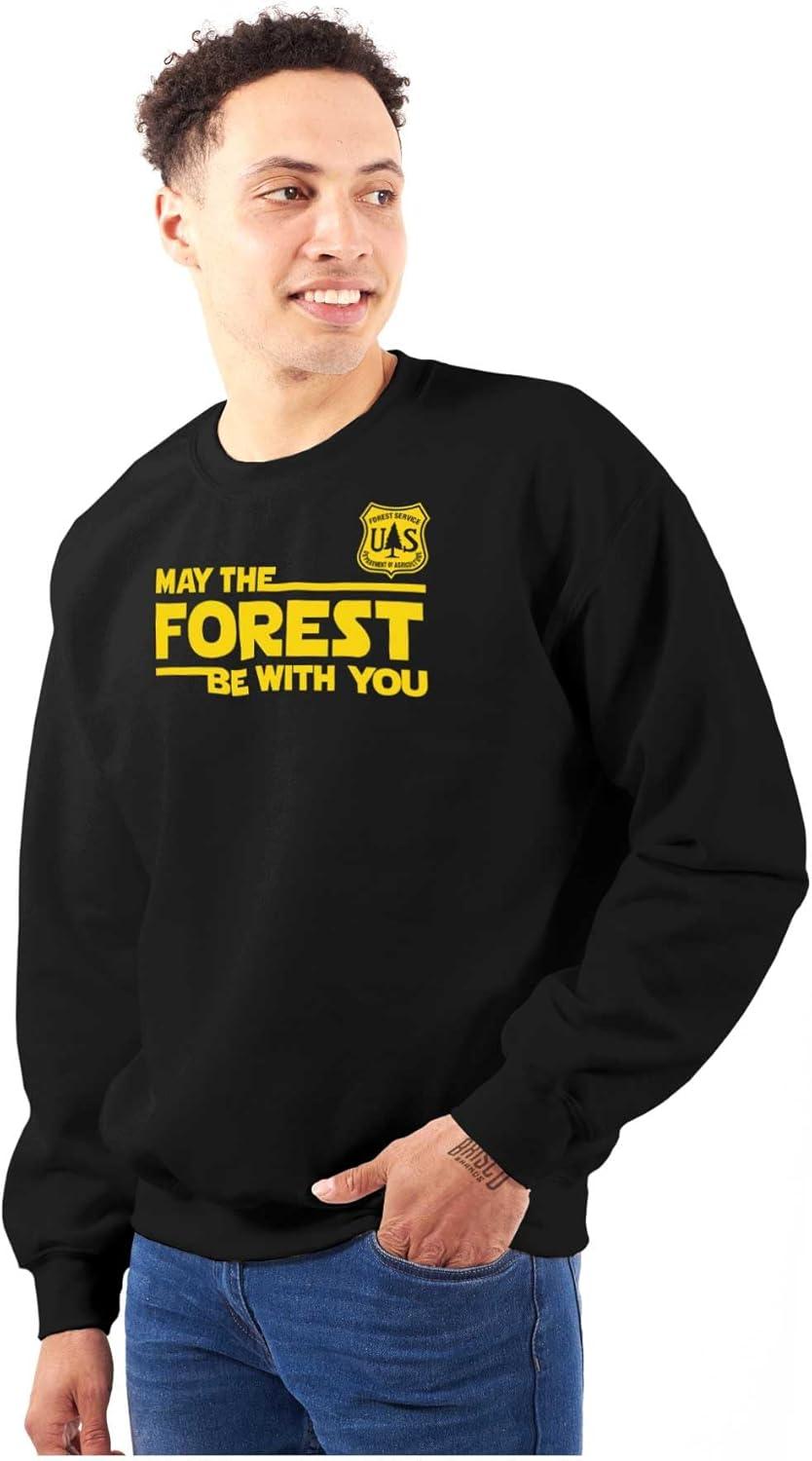 imageBrisco Brands USA May The Park Forest Be With You Sweatshirt for Men or WomenBlack