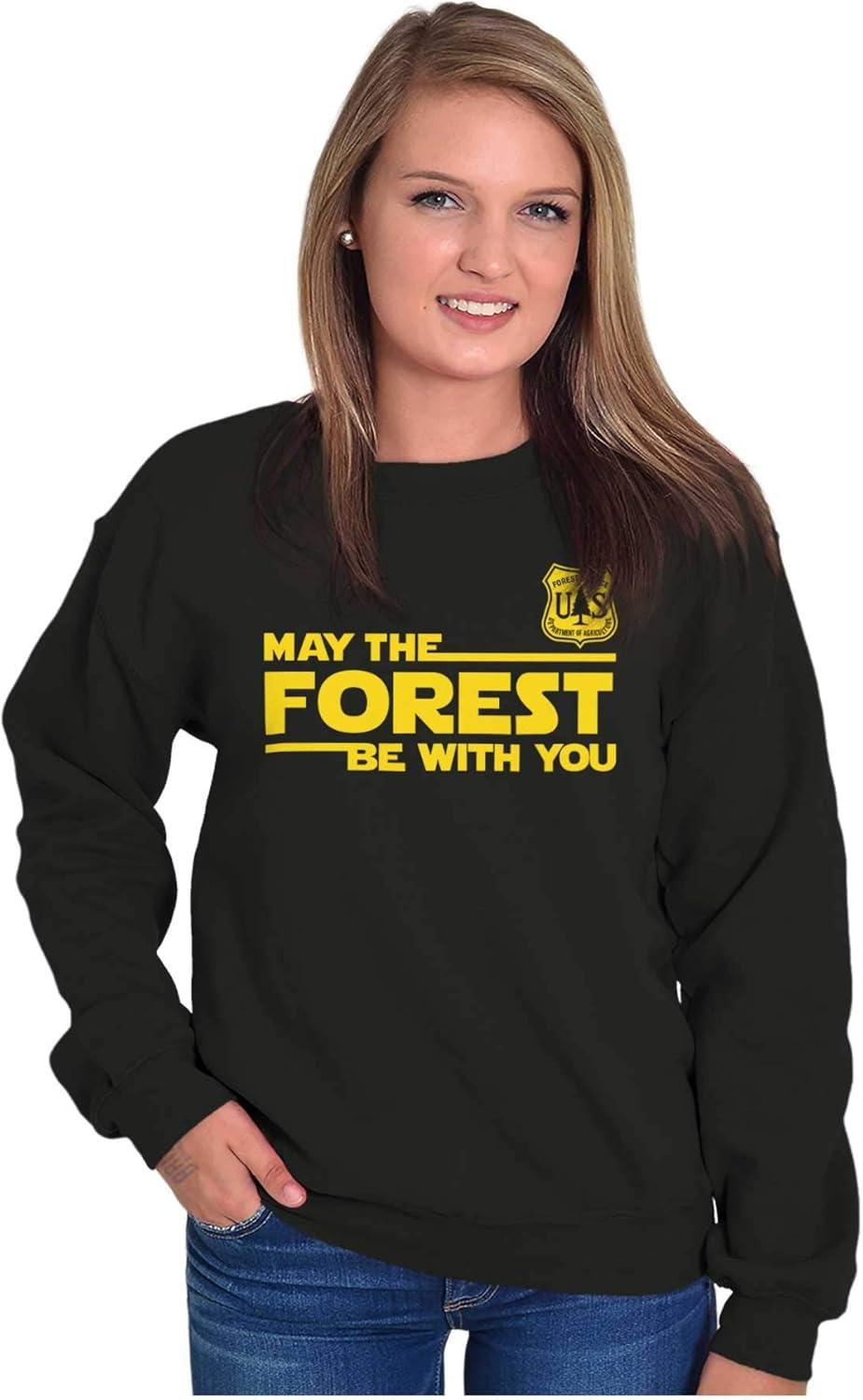 imageBrisco Brands USA May The Park Forest Be With You Sweatshirt for Men or WomenBlack