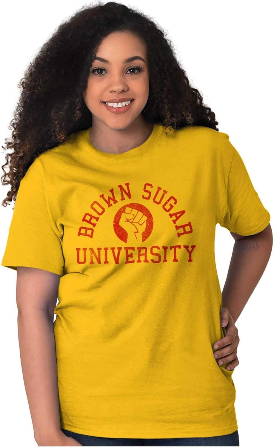 imageBrown Sugar Cute Black Pride Fist Womens Graphic T Shirt TeesGold