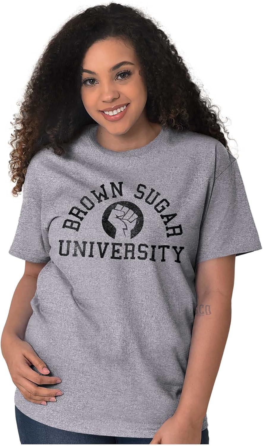imageBrown Sugar Cute Black Pride Fist Womens Graphic T Shirt TeesSport Grey