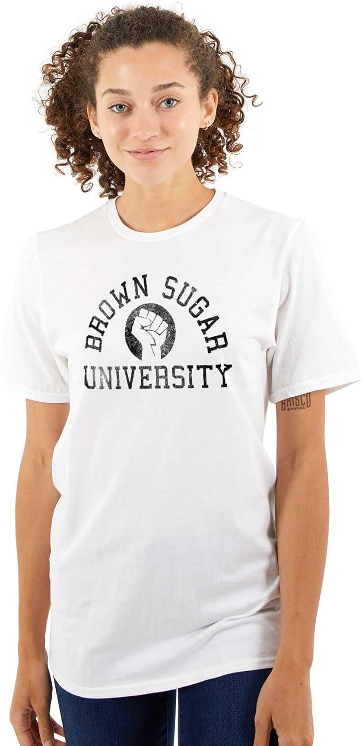 imageBrown Sugar Cute Black Pride Fist Womens Graphic T Shirt TeesWhite