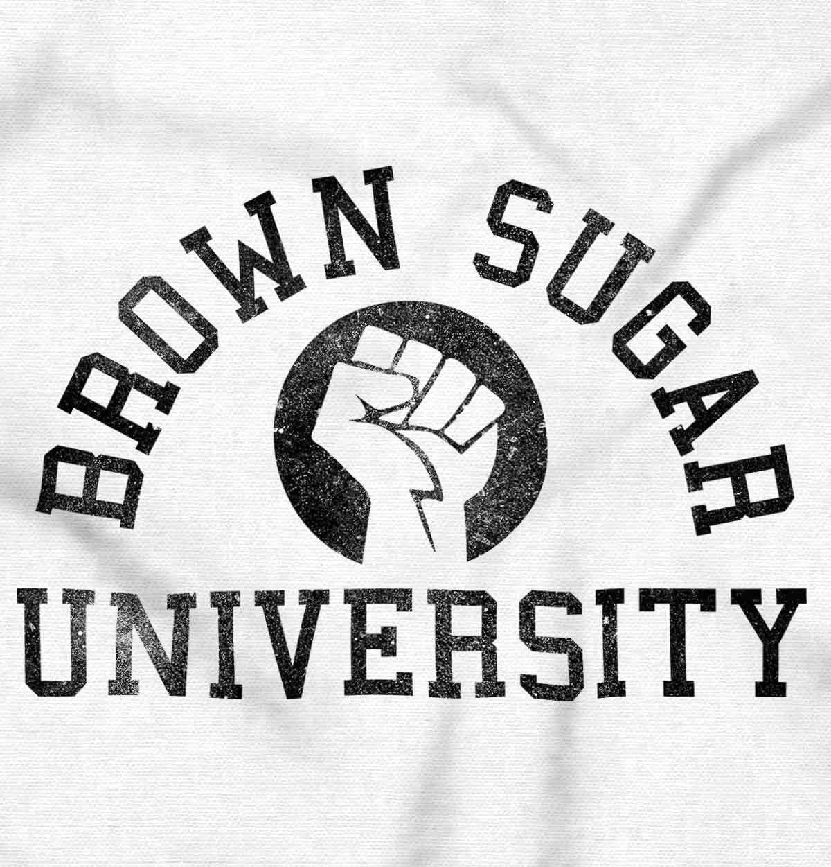 imageBrown Sugar Cute Black Pride Fist Womens Graphic T Shirt TeesWhite