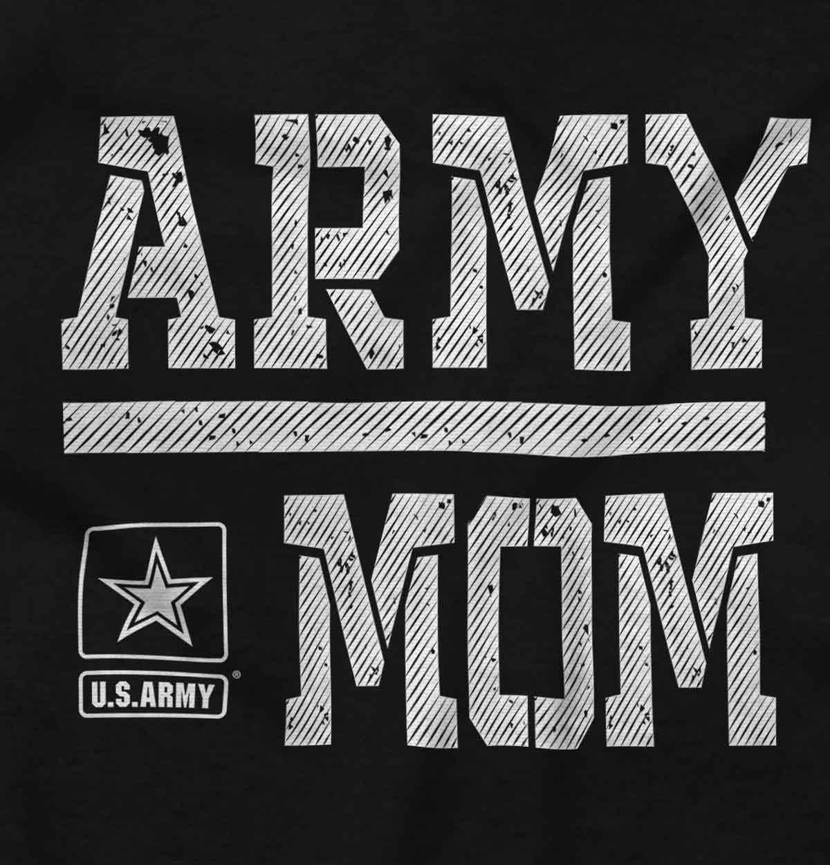 imageUS Army Mom Military Soldier Pride Womens Graphic T Shirt TeesBlack