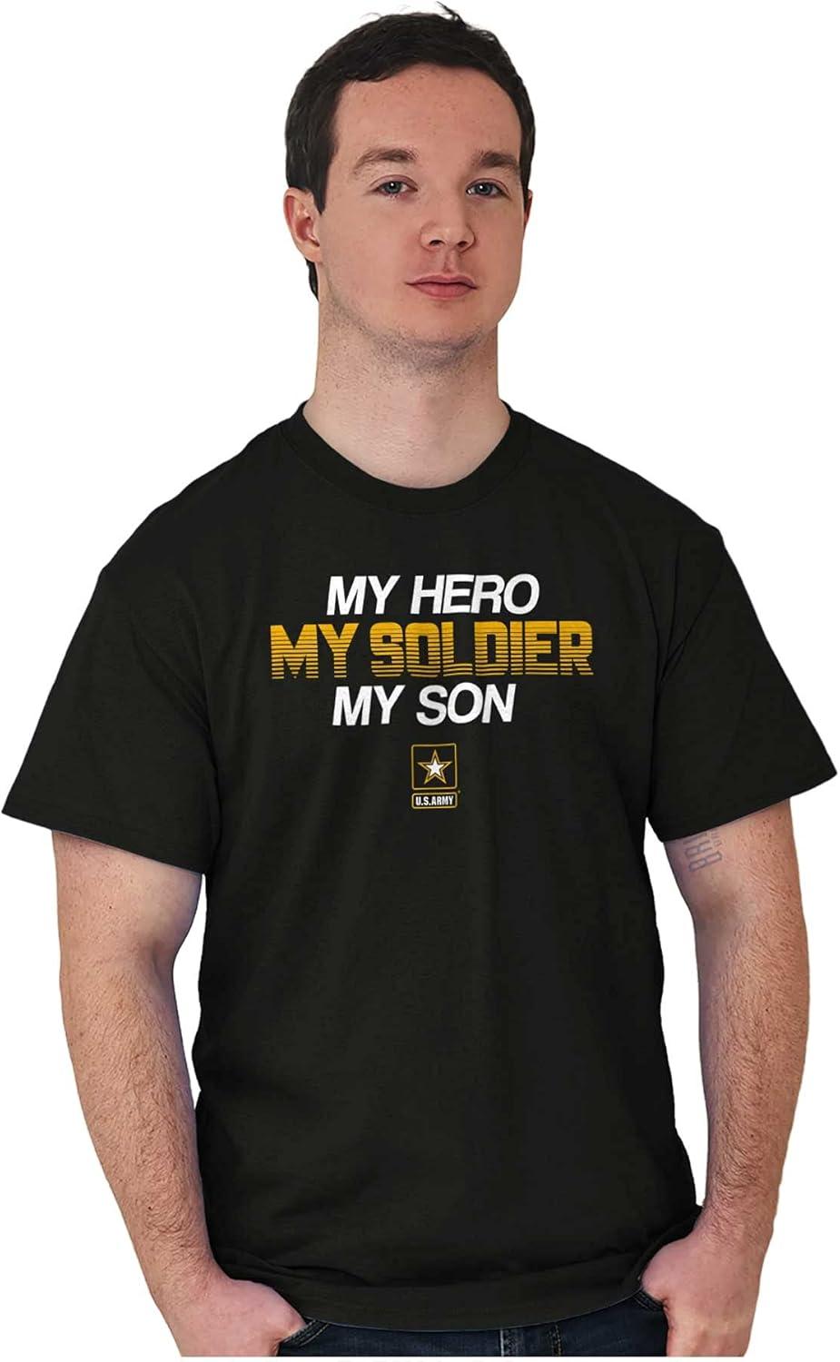 imageUS Army My Son Soldier Hero Graphic T Shirt Men or WomenBlack