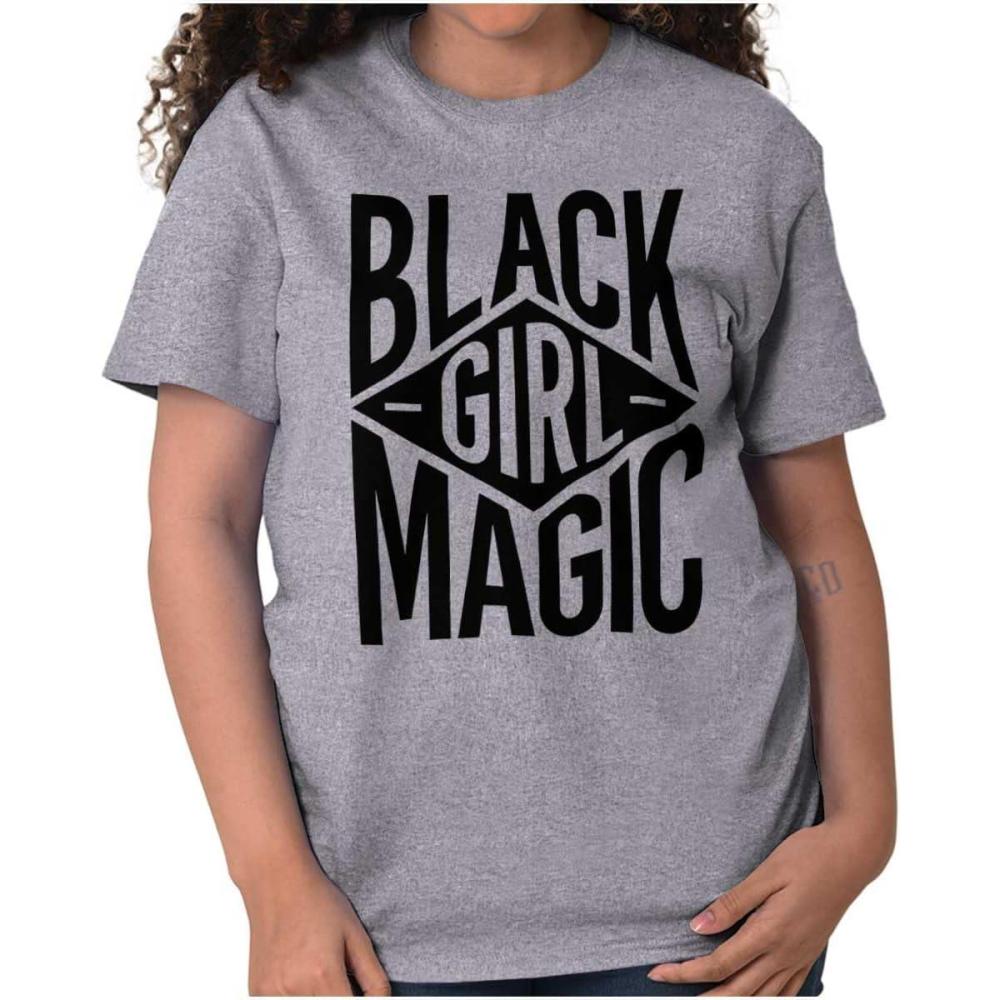 imageBlack Girl Magic Melanin Queen Womens Graphic T Shirt TeesSport Grey
