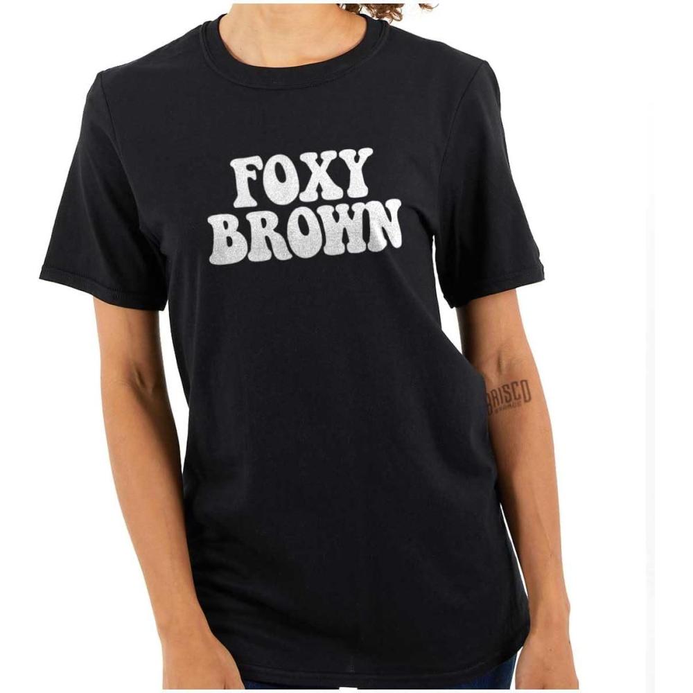 imageBrisco Brands Foxy Brown Cute Retro Black Pride Womens Graphic T Shirt TeesBlack