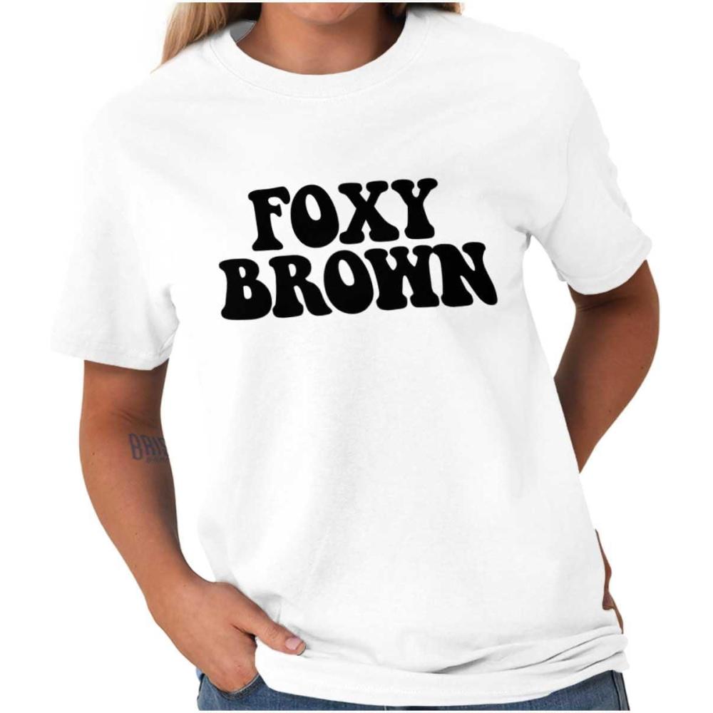 imageBrisco Brands Foxy Brown Cute Retro Black Pride Womens Graphic T Shirt TeesWhite
