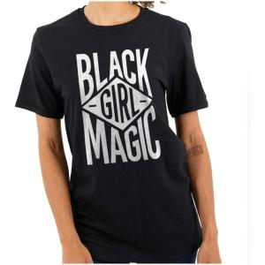 Black Girl Magic Melanin Queen Womens Graphic T Shirt Tees(Black)
