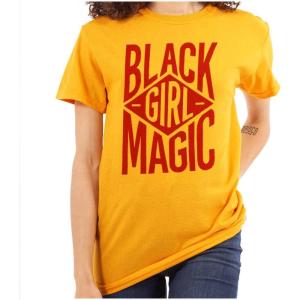 Black Girl Magic Melanin Queen Womens Graphic T Shirt Tees(Gold)