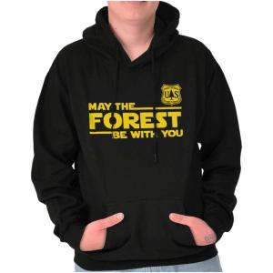 Brisco Brands USA May The Park Forest Be With You Hoodie Sweatshirt Women Men(Black)