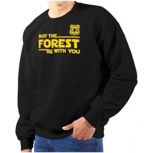 Brisco Brands USA May The Park Forest Be With You Sweatshirt for Men or Women(Black)