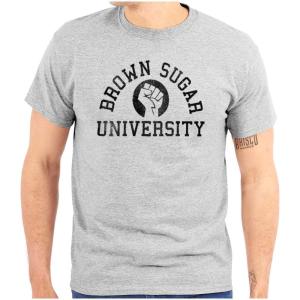 Brown Sugar Cute Black Pride Fist Womens Graphic T Shirt Tees(Sport Grey)