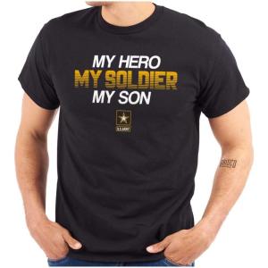 US Army My Son Soldier Hero Graphic T Shirt Men or Women(Black)