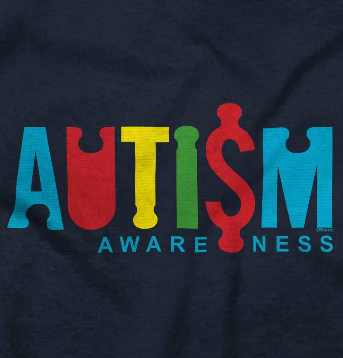 imageAutism Awareness Advocate Puzzle Womens Slim Fit Graphic TeeNavy