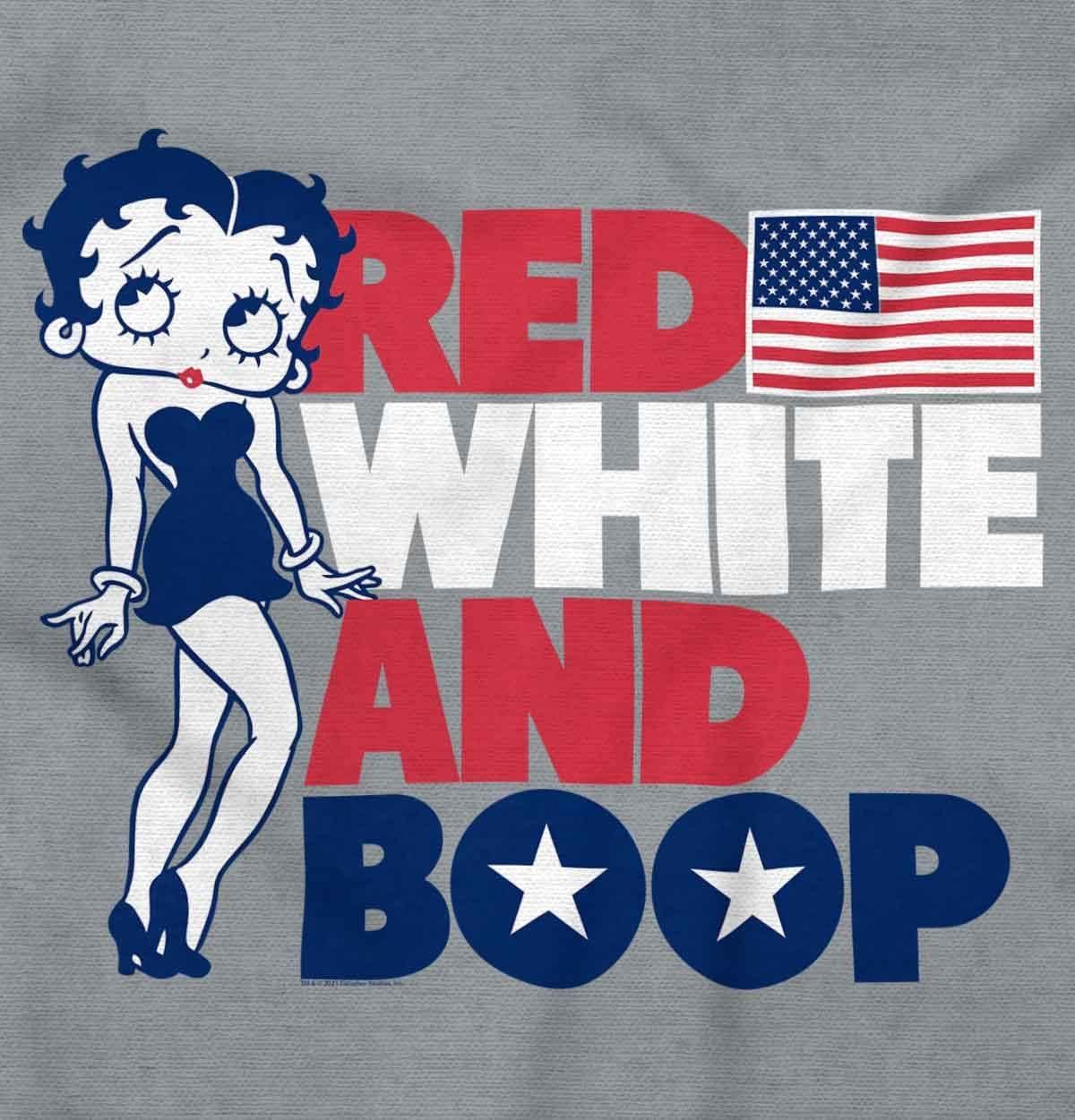 imageBetty Boop Red White Blue Patriotic Womens Sleeveless Tank TopGrey