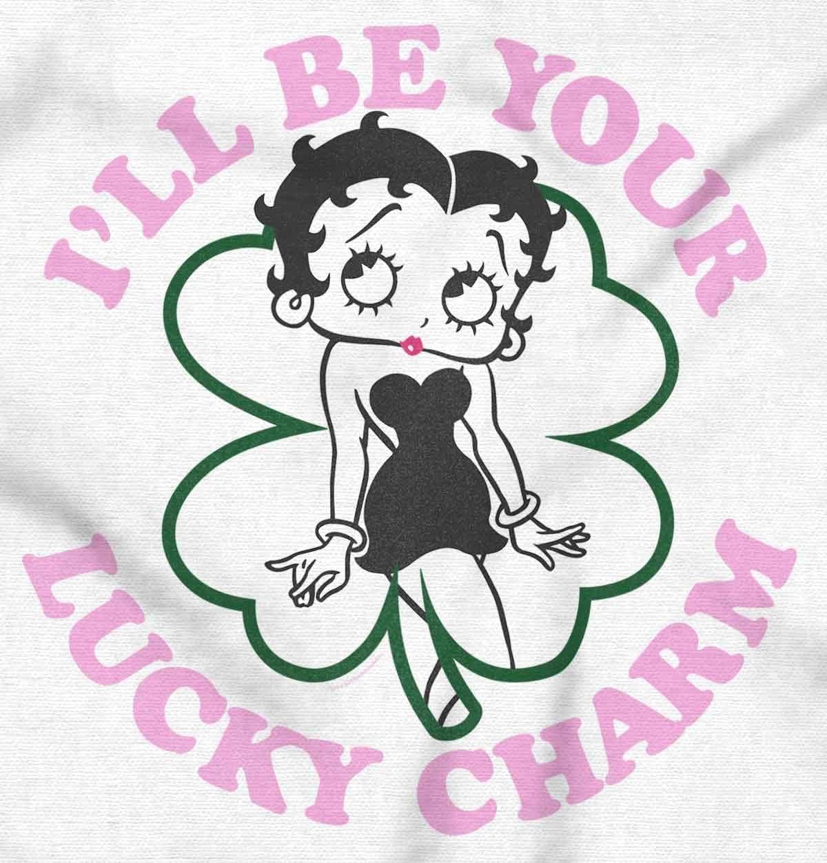 imageBetty Boop Saint Paddys Lucky Charm Graphic T Shirt Men or WomenWhite