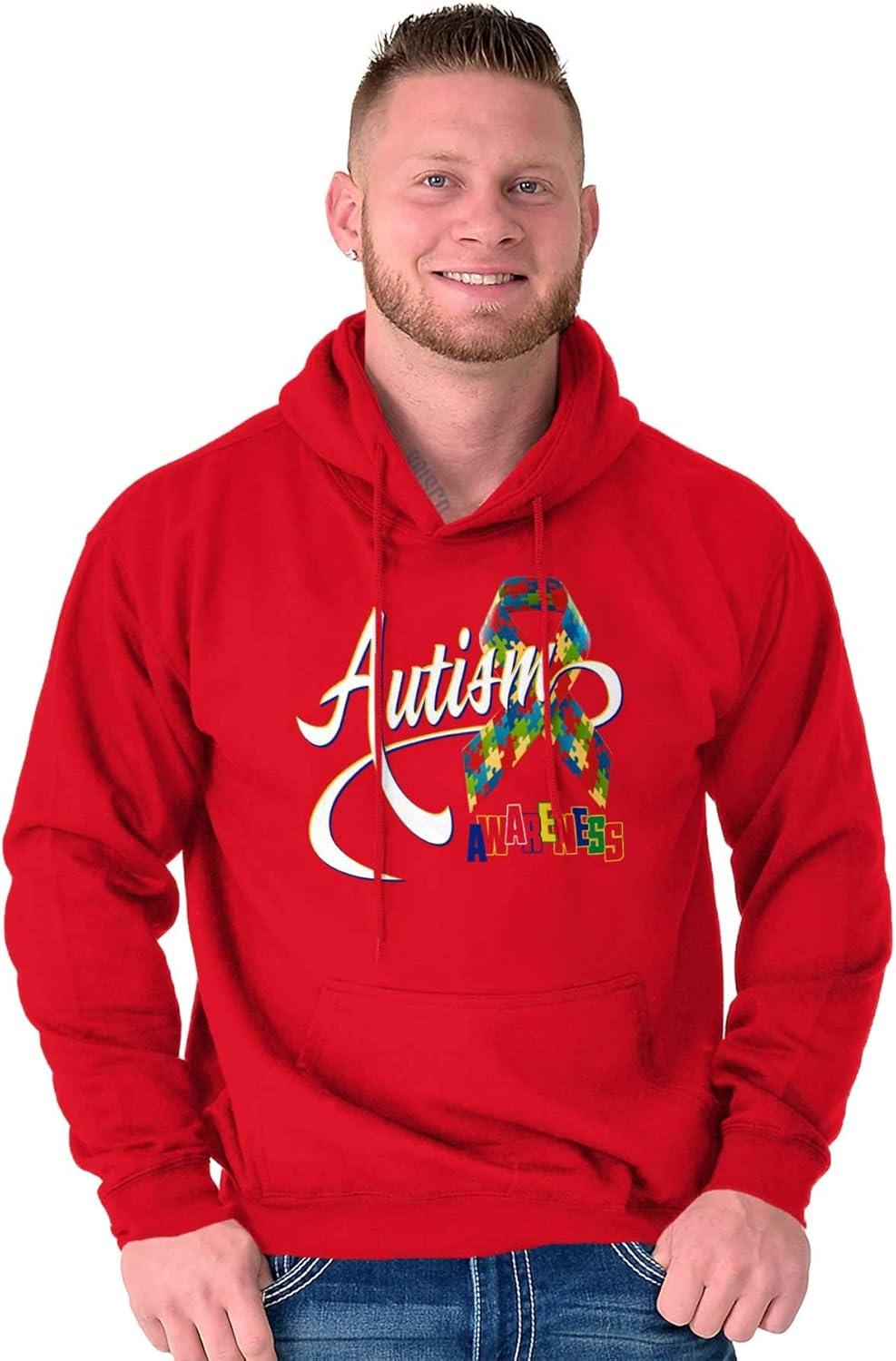imageBrisco Brands Autism Awareness Disabled Autistic Hoodie Sweatshirt Women MenRed
