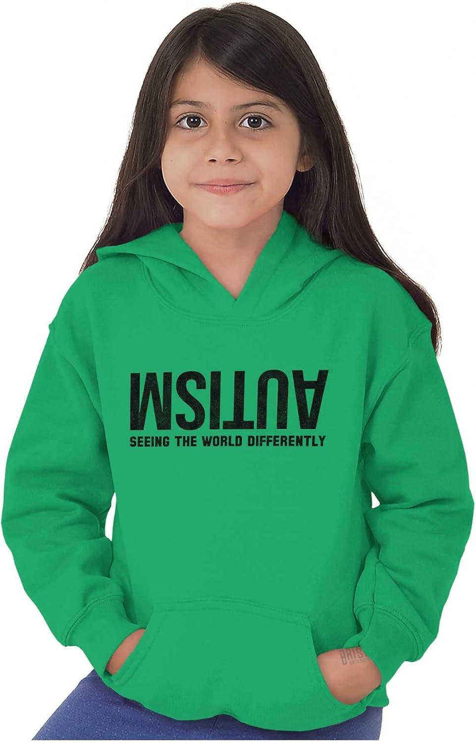 imageBrisco Brands Autism Seeing the World Differently Youth Hoodie Boy GirlIrish Green