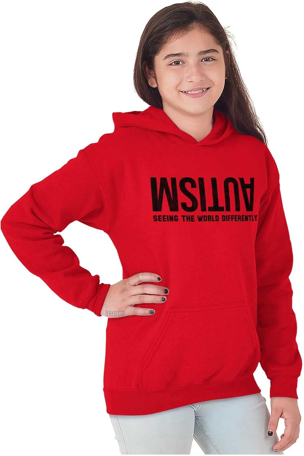 imageBrisco Brands Autism Seeing the World Differently Youth Hoodie Boy GirlRed