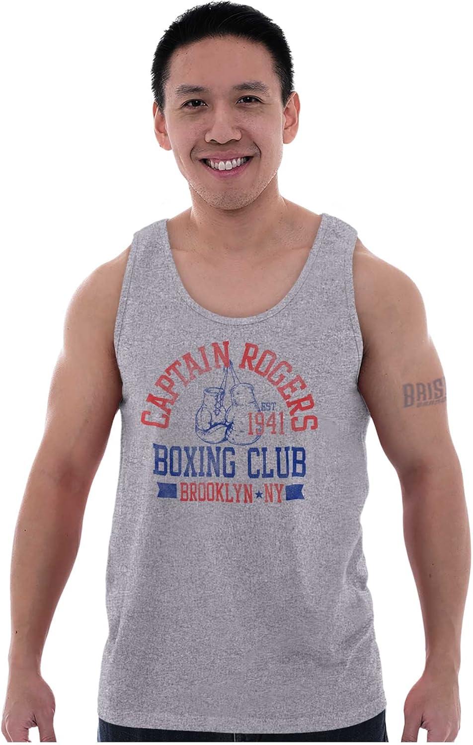 imageBrisco Brands Captain Rogers 1941 Boxing Club NY Tank Top T Shirts Men WomenWhite