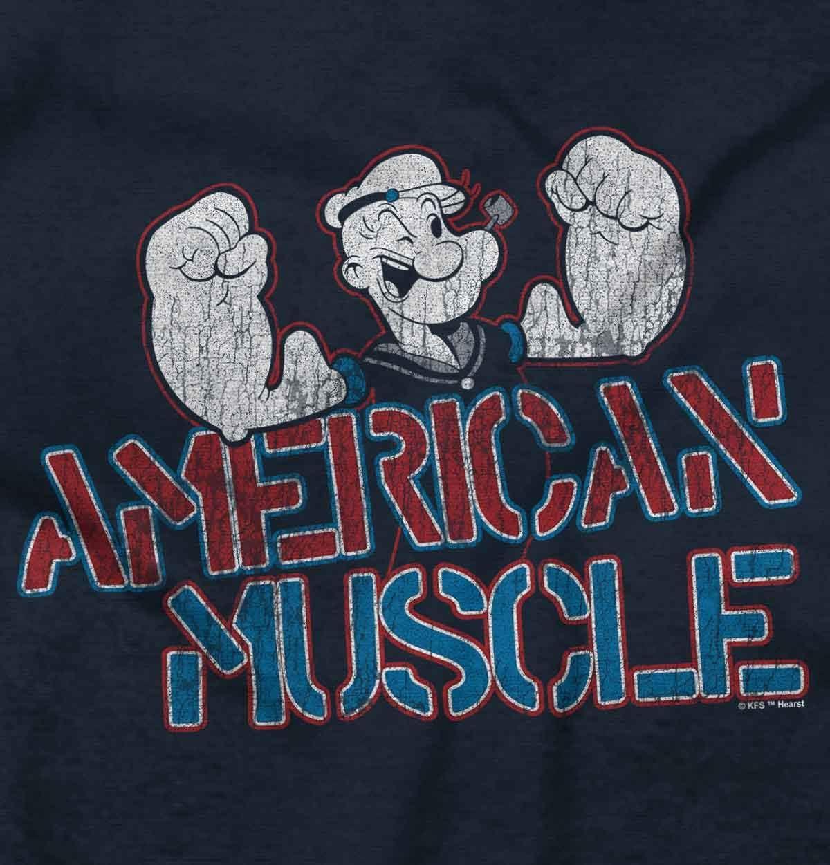 imageBrisco Brands Popeye American Muscle Athletic Mens Graphic T Shirt TeesNavy