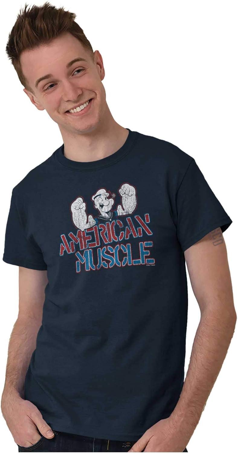 imageBrisco Brands Popeye American Muscle Athletic Mens Graphic T Shirt TeesNavy