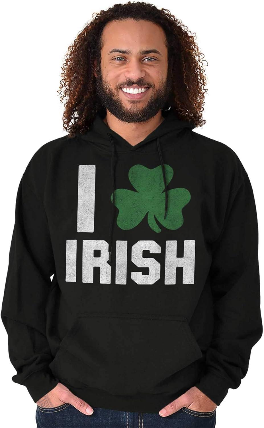 imageBrisco Brands St Patricks Day Irish Pride Shamrock Hoodie Sweatshirt Women MenBlack