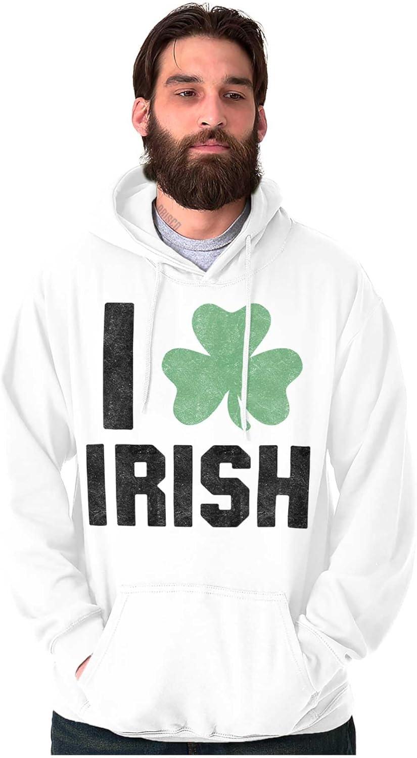 imageBrisco Brands St Patricks Day Irish Pride Shamrock Hoodie Sweatshirt Women MenWhite