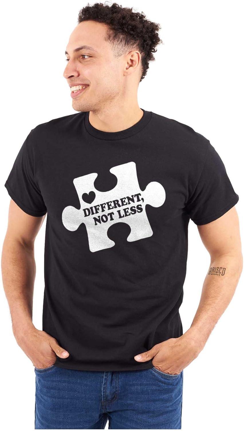imageDifferent Not Less Autism Puzzle Graphic T Shirt Men or WomenBlack