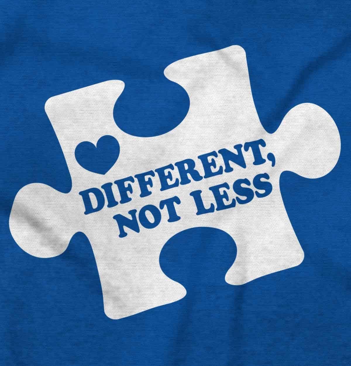 imageDifferent Not Less Autism Puzzle Graphic T Shirt Men or WomenRoyal