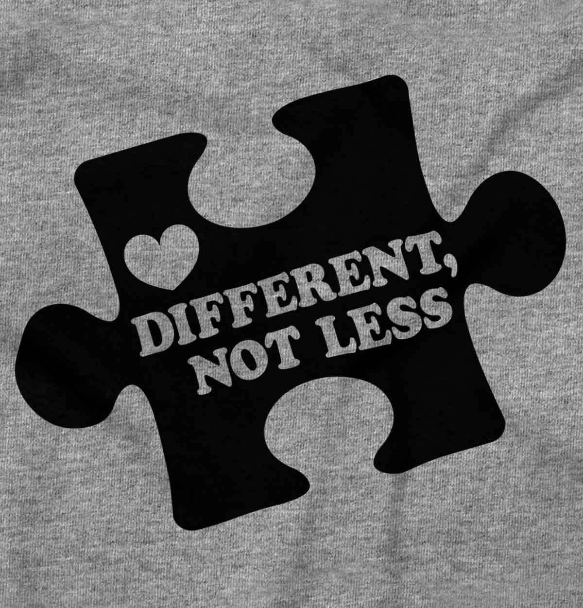 imageDifferent Not Less Autism Puzzle Womens Slim Fit Graphic TeeSport Grey