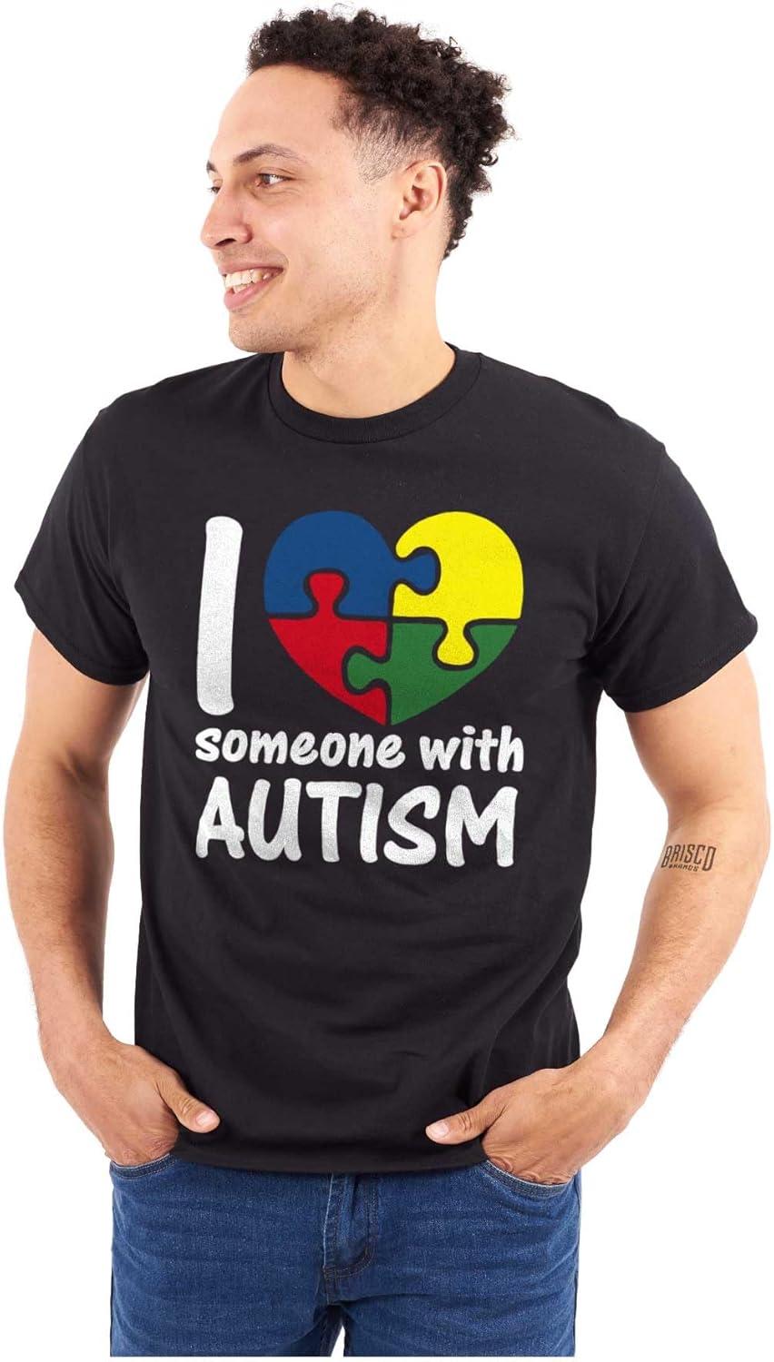 imageI Love Someone with Autism Puzzle Graphic T Shirt Men or WomenBlack