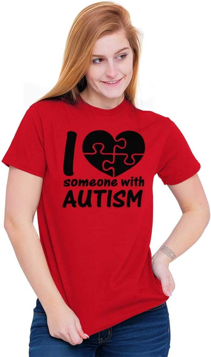 imageI Love Someone with Autism Puzzle Graphic T Shirt Men or WomenRed