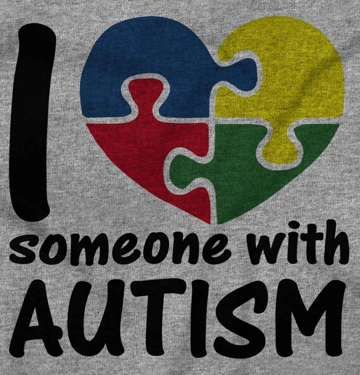 imageI Love Someone with Autism Puzzle Graphic T Shirt Men or WomenSport Grey