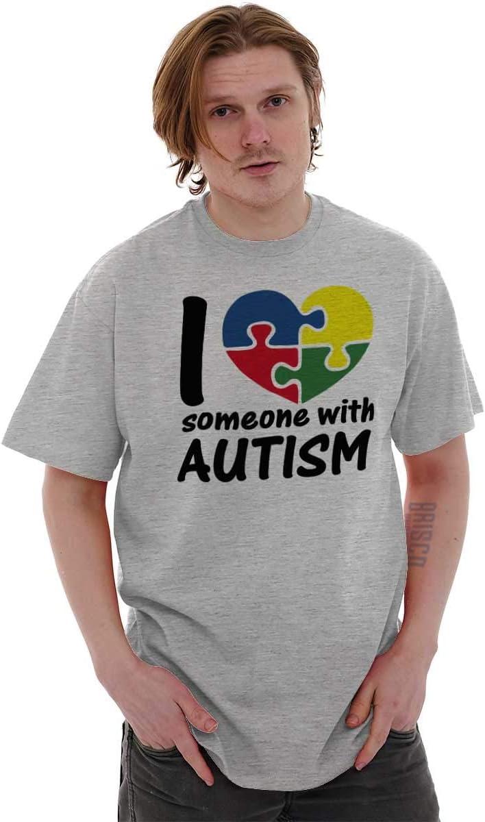 imageI Love Someone with Autism Puzzle Graphic T Shirt Men or WomenSport Grey