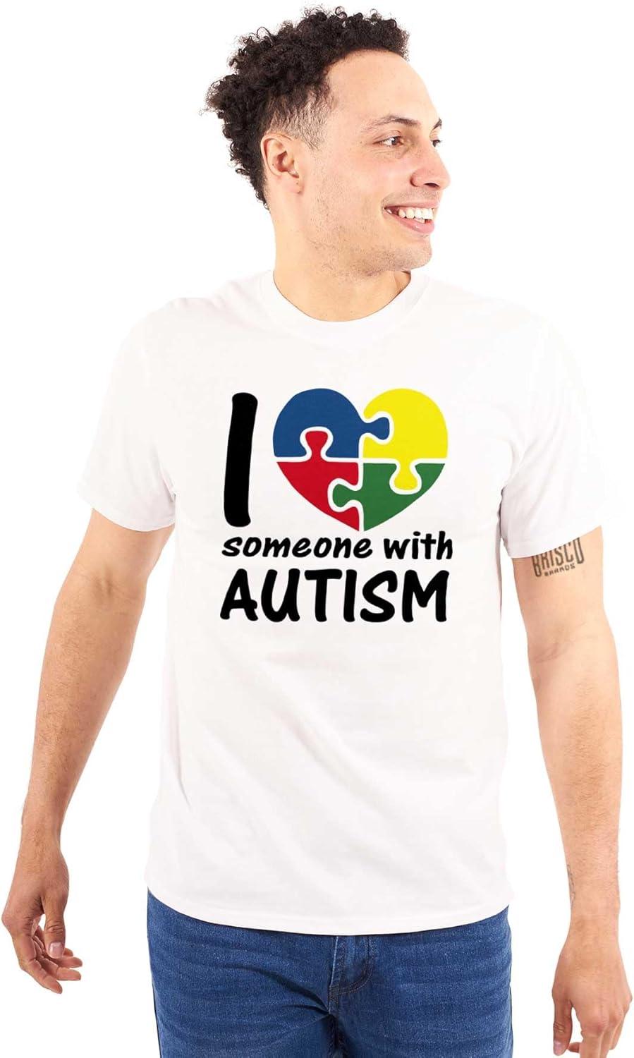 imageI Love Someone with Autism Puzzle Graphic T Shirt Men or WomenWhite