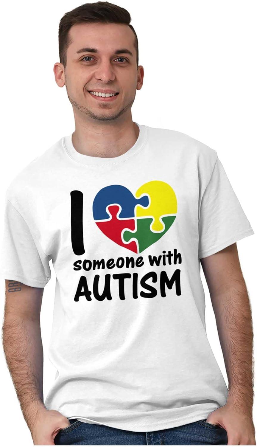 imageI Love Someone with Autism Puzzle Graphic T Shirt Men or WomenWhite
