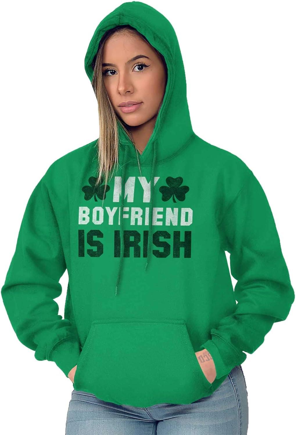 imageSt Patricks Day Irish Boyfriend Hoodie Sweatshirt WomenIrish Green