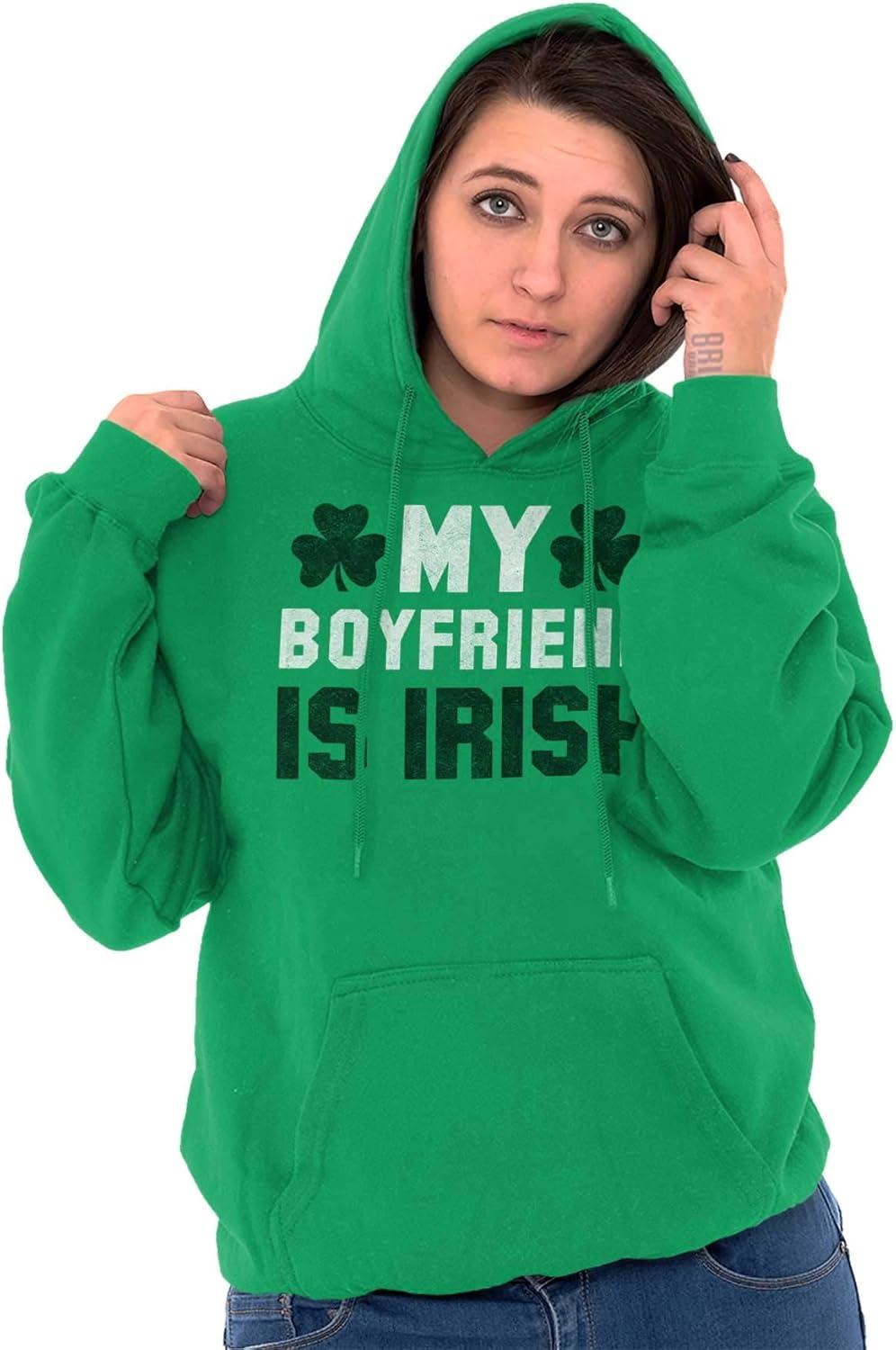 imageSt Patricks Day Irish Boyfriend Hoodie Sweatshirt WomenIrish Green