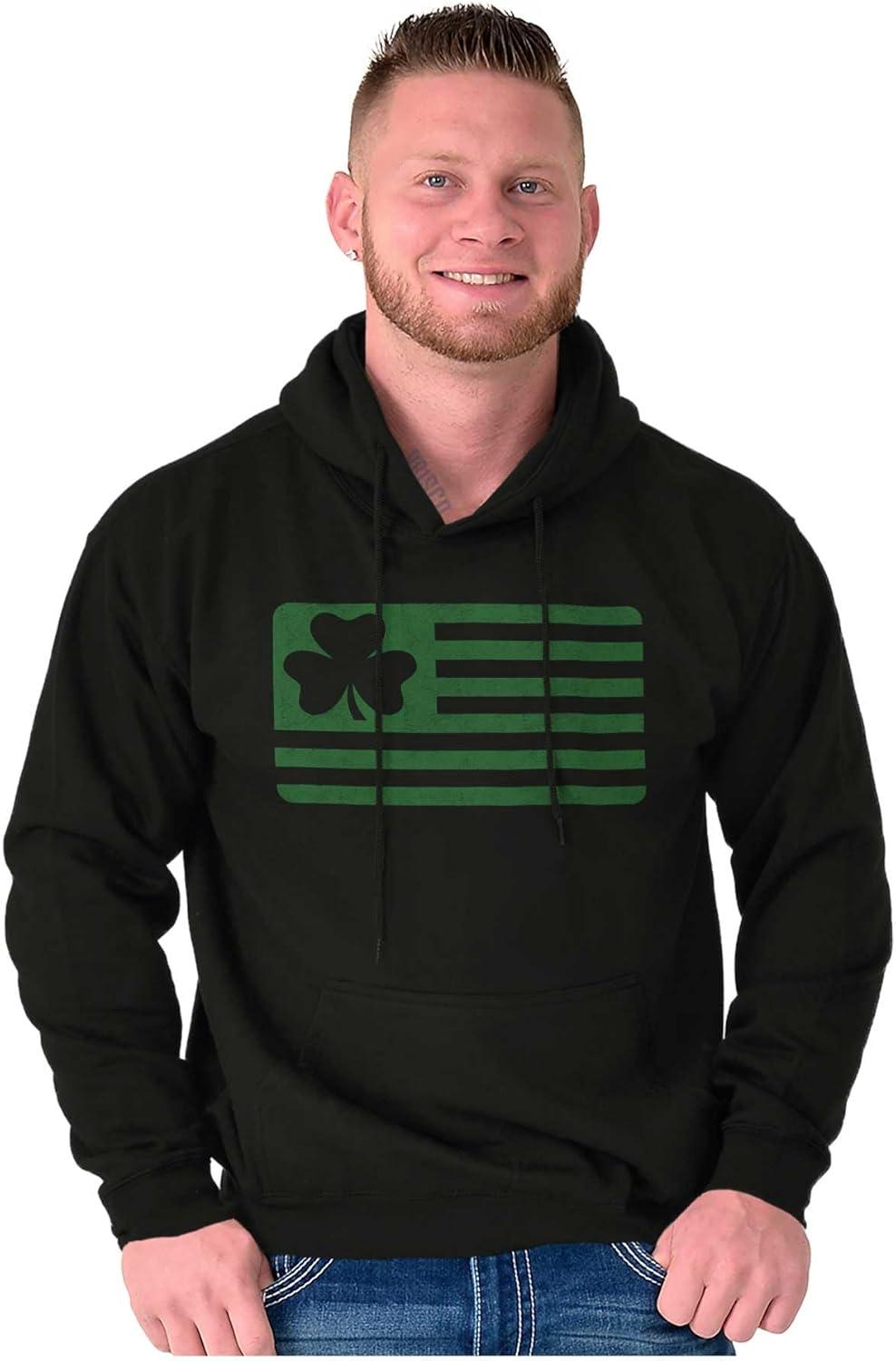 imageSt Patricks Day IrishAmerican Pride Hoodie Sweatshirt Women MenBlack