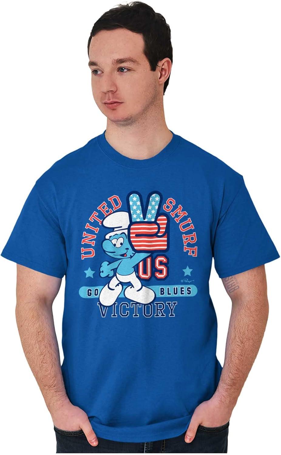 imageUnited Smurf Americana Varsity Graphic T Shirt Men or WomenRoyal