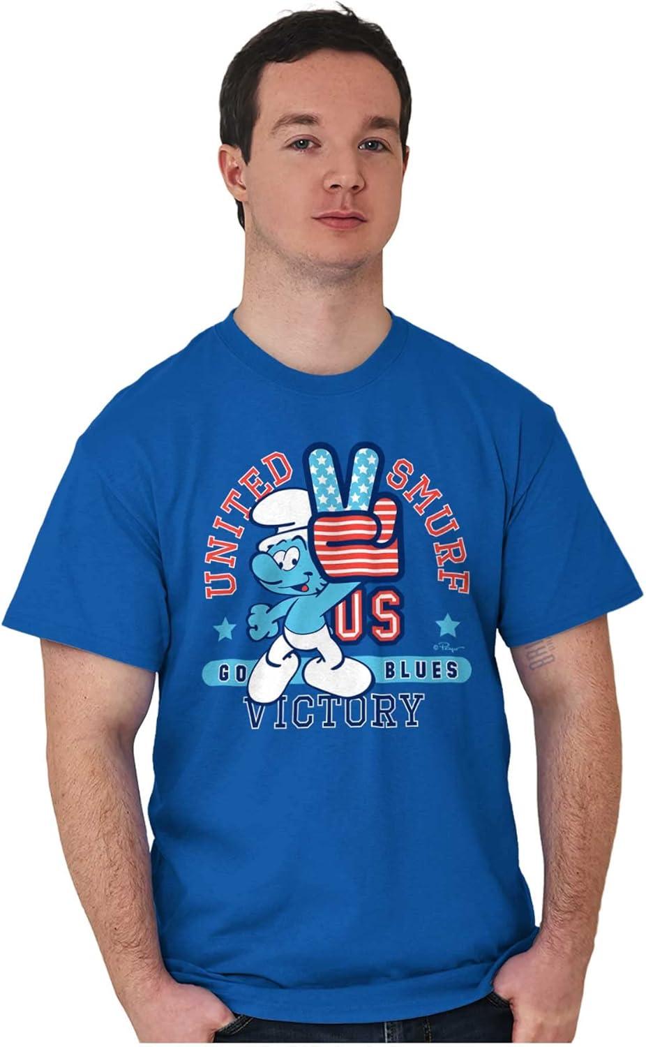 imageUnited Smurf Americana Varsity Graphic T Shirt Men or WomenRoyal