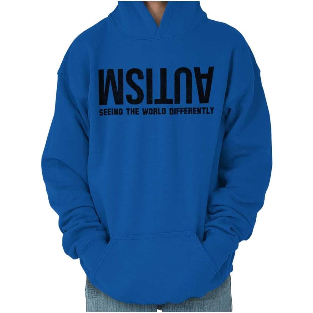 imageBrisco Brands Autism Seeing the World Differently Youth Hoodie Boy GirlRoyal