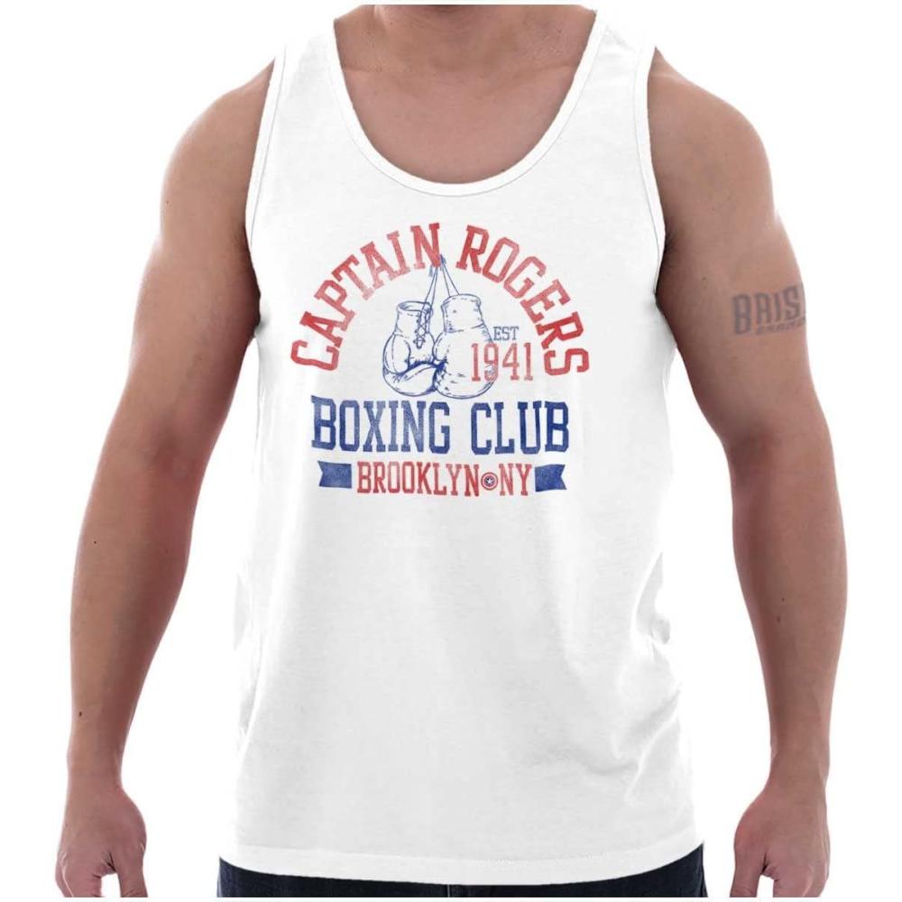 imageBrisco Brands Captain Rogers 1941 Boxing Club NY Tank Top T Shirts Men WomenWhite